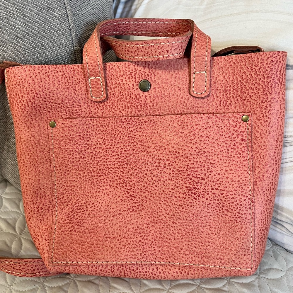 Portland Leather Goods Mini Crossbody Flamingo New